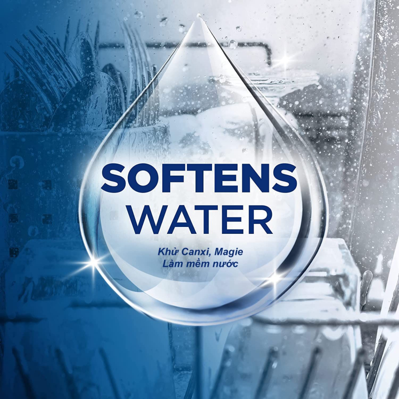 Hộp 2kg muối rửa chén Finish ( Hỗ trợ làm mềm nước trong khoan nước của máy rửa chén).